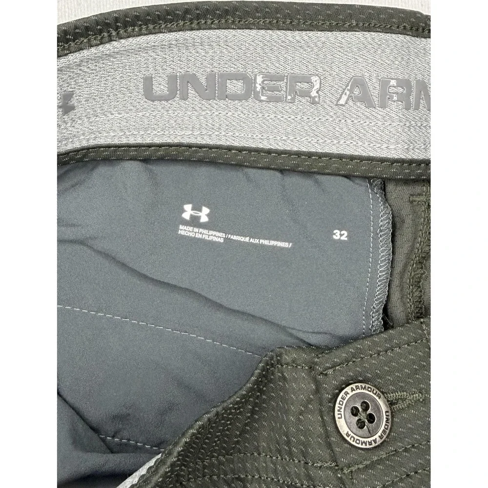 Under Armour Match Play Vented Golf Shorts Mens 32 Green Chino Performance Light